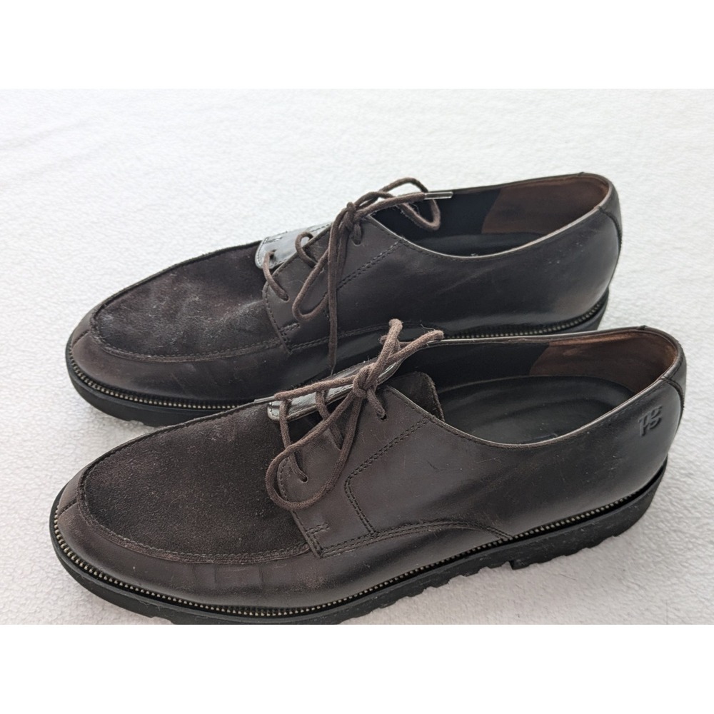 PAUL GREEN Sz 7.5 - 8 Brown Leather and Suede Oxford Shoes with Vibram Sole